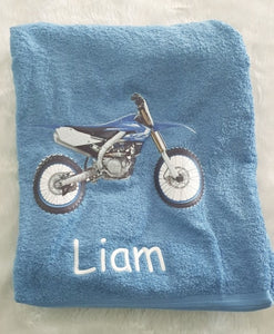 Motorbike Personalised Towel