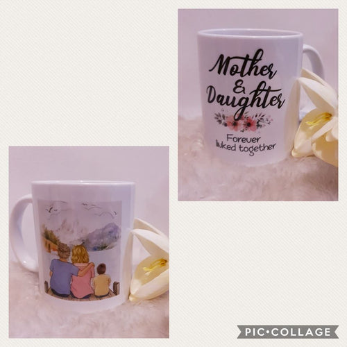 Mother & Daughter always linked together Coffee Mug