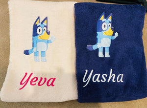 Bluey personalised Single towel