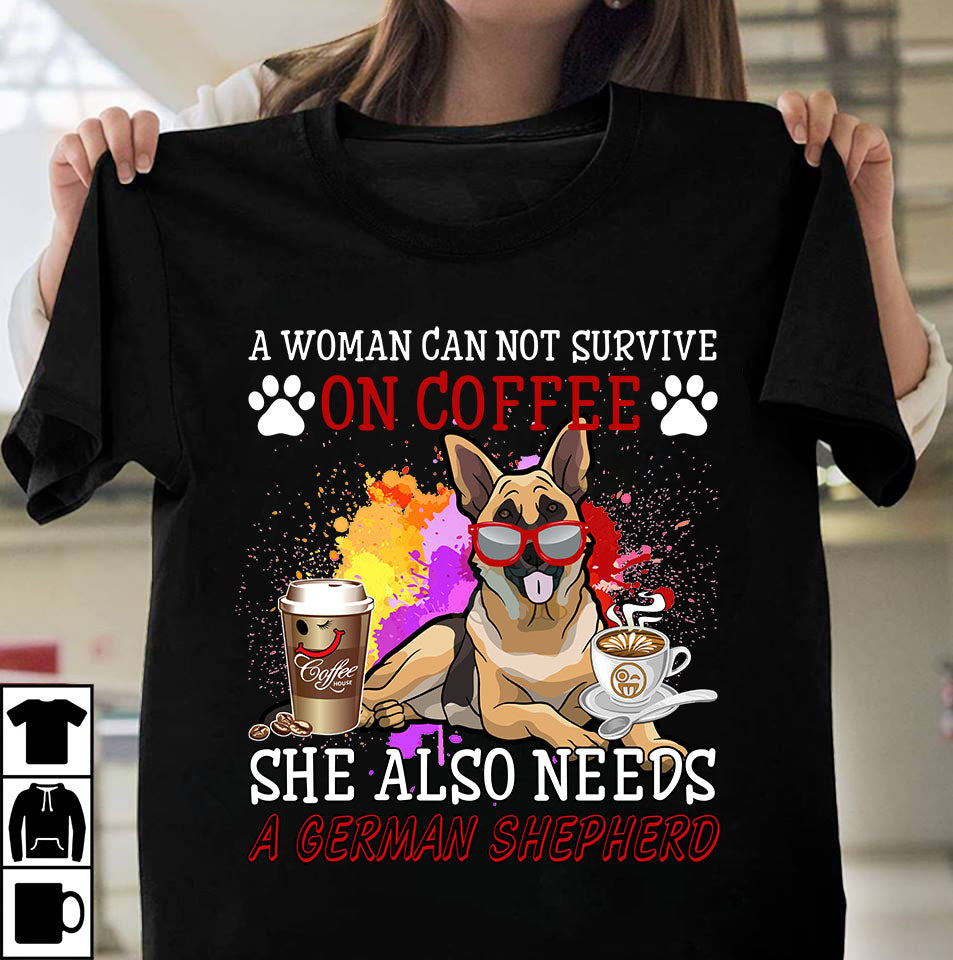 Coffee and German Shepherd