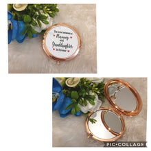 Rose gold compact mirror