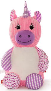 Harlequin Unicorn pink/purple teddy