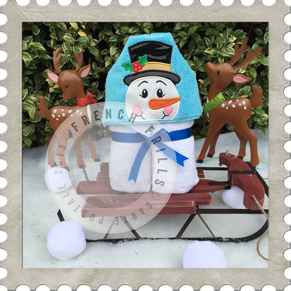 Snowman  Hooded Towel