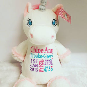 White Unicorn Teddy