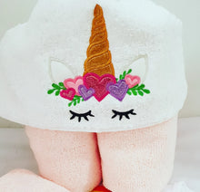 Unicorn Hooded towel Personalised