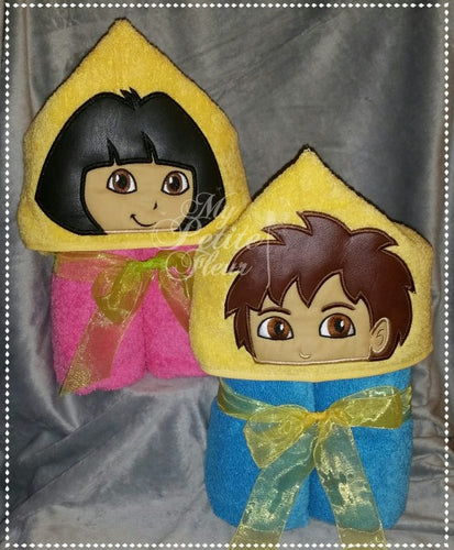 Dora And Diego Hooded Towel