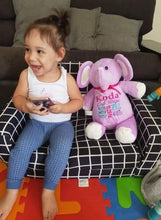 Elle the Elephant Pink,Blue, Purple,Grey