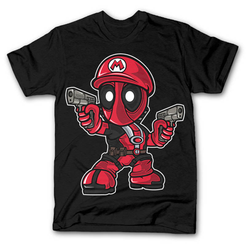 Mario Deadpool Tshirt