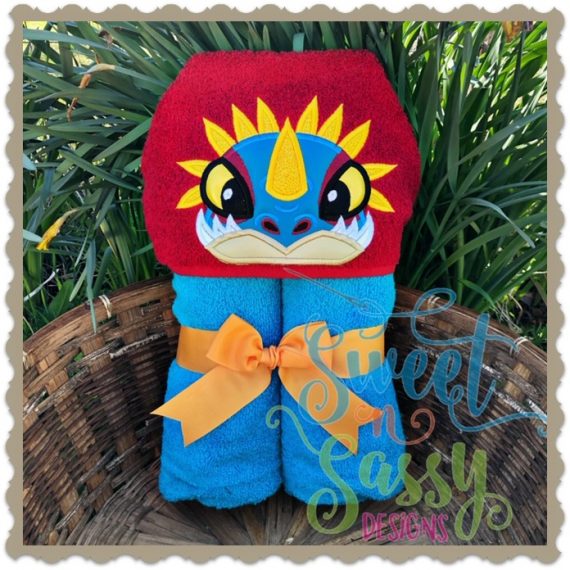 Blue Dragon Hooded towel