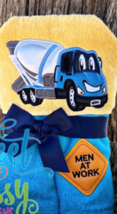 Concrete Mixer Hooded Towel