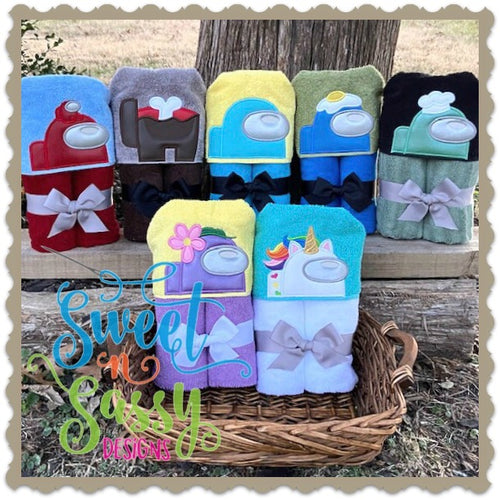 Among Us Crewmate Hooded Towel