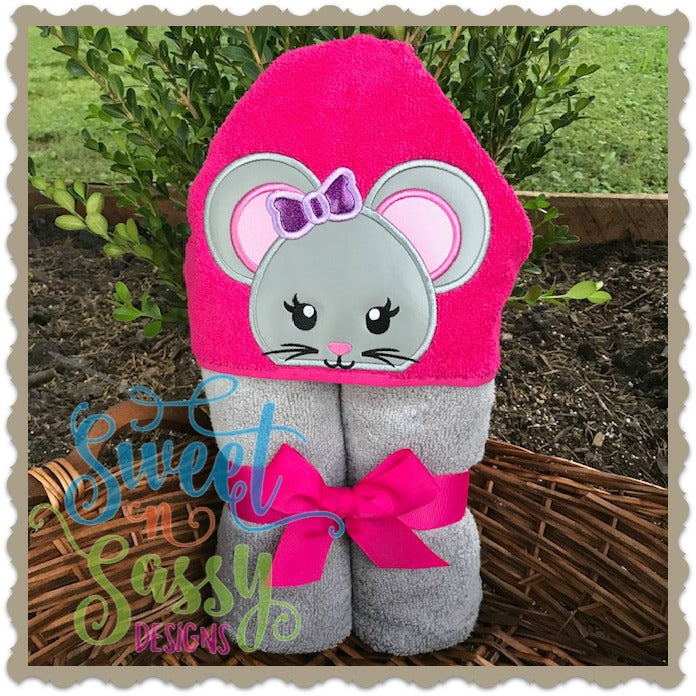 Mouse Boy and girl Hooded Towel