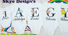Letter Name baby rompers/tshirts
