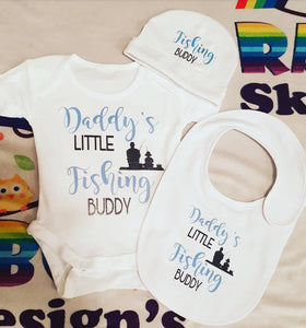 Daddys little fishing buddy baby suit