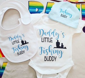 Daddys little fishing buddy baby suit