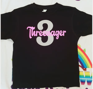 Threenager tshirt
