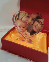 Glass Crystal Photo Block stand Personalised