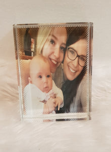 Glass Crystal Photo Block  Plaque