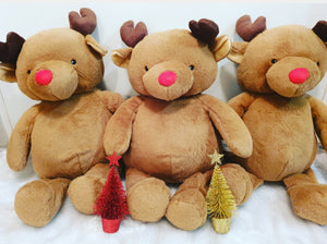 Xmas reindeer personalised teddy