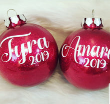Personalised Glittered Baubles