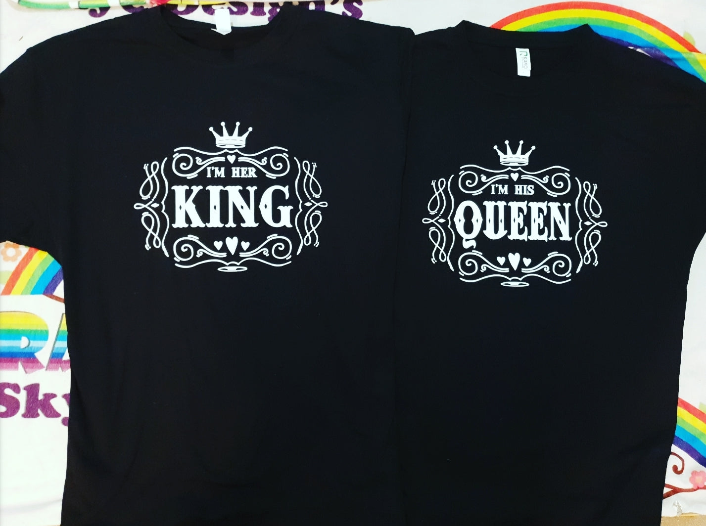His queen, her king matching t-shirts – Rainbow Skye Designs