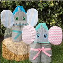 Elephant hooded towel boy and girl