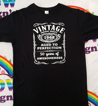 Vintage aged to perfection birthday t-shirt