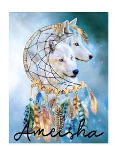 Wolf Dreamcatcher Custom Blanket