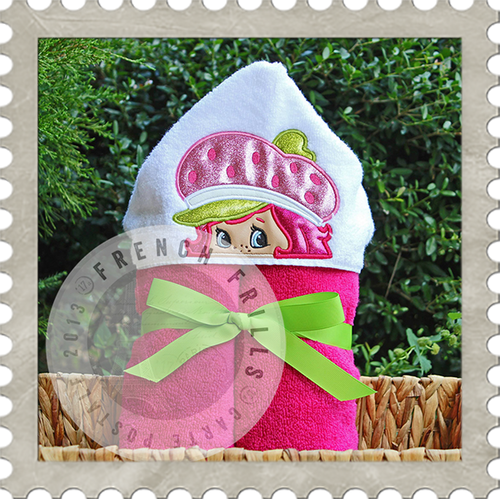 Strawberry Girl Hooded Towel