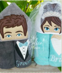 Bride and Groom  Hooded Towel