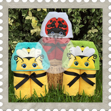 Lady Bug and bee Hooded Towel