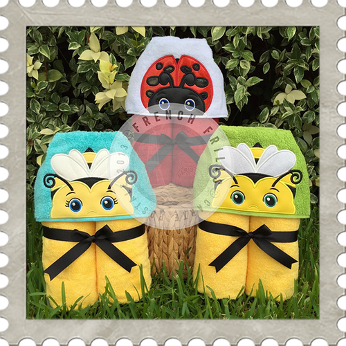 Lady Bug and bee Hooded Towel