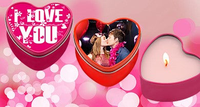 Heart Shape Rose Scented Candle Tin