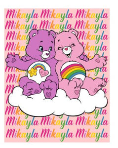 Care Bear Rainbow Custom Blanket