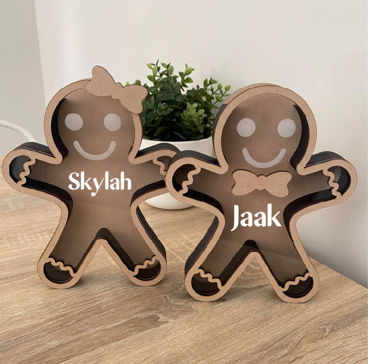 Christmas Gingerbread Man Money/Gift Box