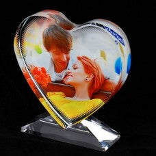 Glass Crystal Photo Block stand Personalised