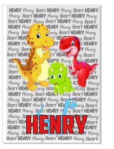 Dinosaur Custom Blanket