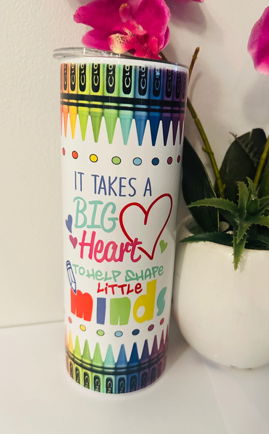 Teacher big heart tumbler