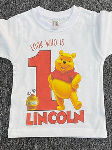 Pooh bear  birthday tshirt