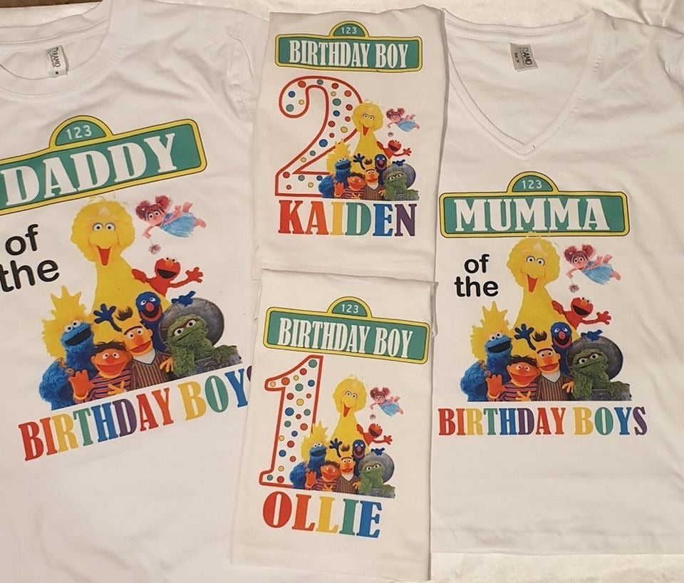 Sesame Street birthday Tshirt Pack Birthday/Celebration