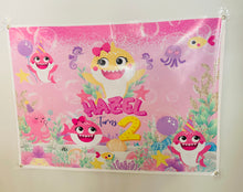 Baby shark birthday banner/backdrop