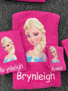 Towel sets embriodery picture towels