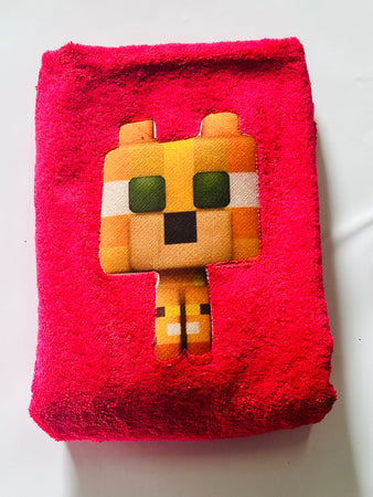 Minecraft orange towel/ towel set – Rainbow Skye Designs