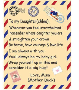 To my daughter Custom Blanket