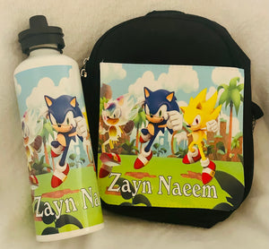 Sonic the hedgehog lunch Box and Drink Bottle
