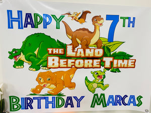 Land before time birthday banner/backdrop