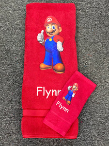 Mario Personalised Towel