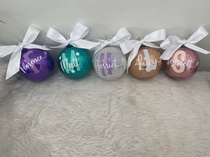 Personalised Glittered Baubles