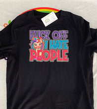 Fuck off I Hate people unicorn tshirt