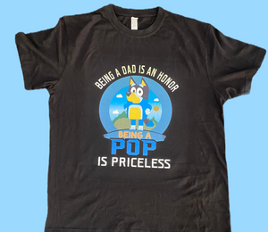 bluey being a dad is a honor mens tshirt